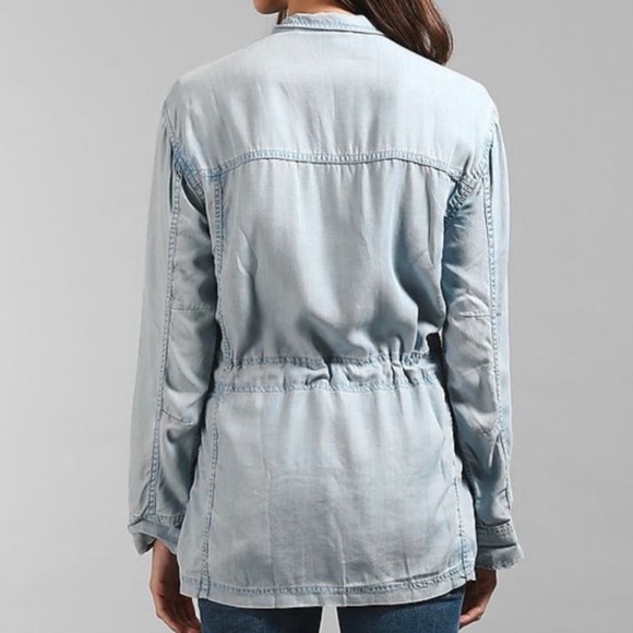 GAP Light Blue Tencel Denim Relaxed Utility Jacket XL - Picture 3 of 12